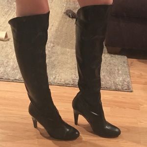 Black leather Studio Paolo Knee High Boots Size 8